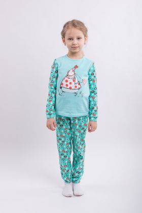 Комплекты 202754Р Пижама для девочки(фуфайка+брюки пиж.) Свитанок