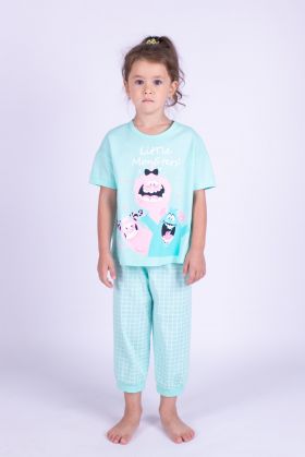 203833В Пижама для девочки (фуфайка+брюки пиж.укор.) Свитанок
